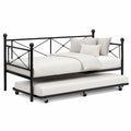 Divano Letto in Metallo Nero con Letto Estraibile