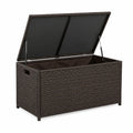 Contenitore da esterno in polyrattan marrone