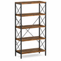 Scaffale Metallo e Legno a 5 Ripiani